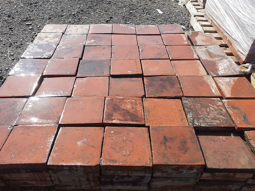 Reclaimed Red Quarry Tile 6"x6"x1" Thick