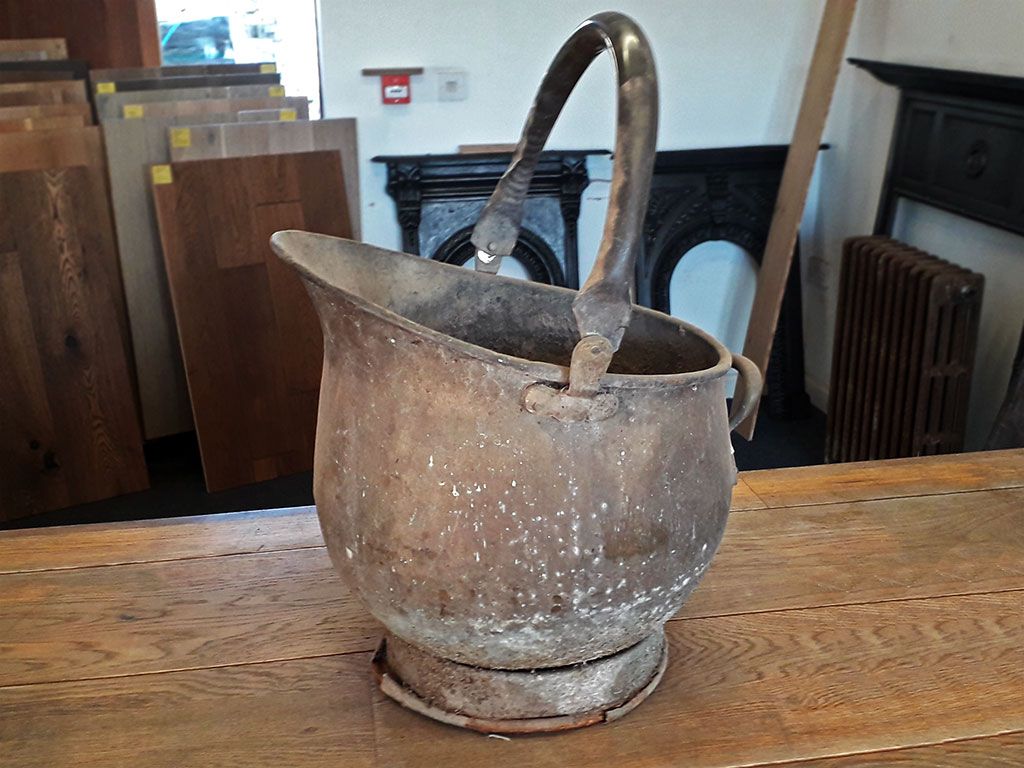 Reclaimed Brass Coal Scuttle