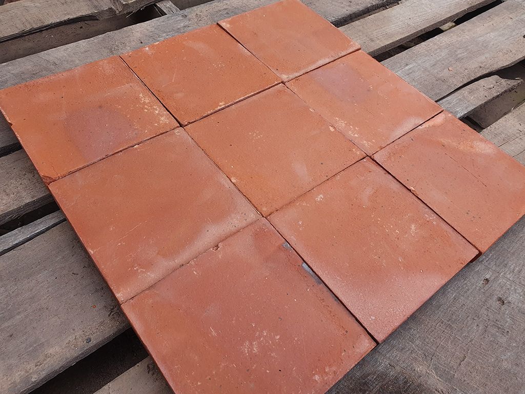 Reclamation Red/Terracotta Quarry Tiles 6x6"