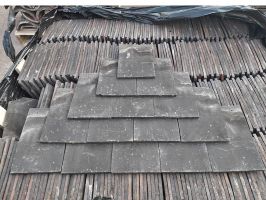 Reclaimed Machine Made Acme Dark Roof Tiles - Sand Faced